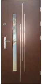 Dvere vchodové WZ 62 90P tmavý orech
