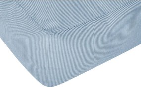 Svetlomodrý menčestrový taburet Keno – noo.ma