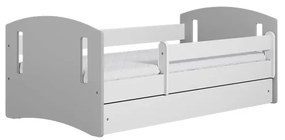 Klasická detská postieľka Babydreams sivá/biela