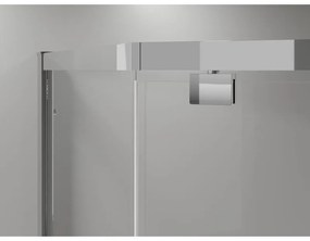 Mexen Exo, päťuholníkový sprchový kút s výklopnými dverami 90 x 90 cm, 6mm číre sklo, chrómový profil, 812-090-090-01-00