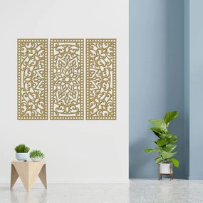 Nástenná dekorácia trojdielny panel mandala  | SENTOP PR0514-A
