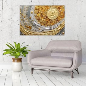 Obraz - Zlaté textúrovanie (90x60 cm)