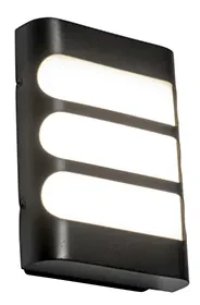 Moderná nástenná lampa čierna vrátane LED IP44 - Gaev