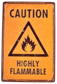 Ceduľa 3D - Caution - Highly Flammable