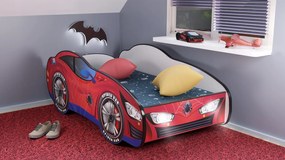 TOP BEDS Detská auto posteľ Racing Car Hero - Spider Car LED 140cm x 70cm - 5cm