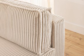 Rozkladacia rohová sedacia súprava Solvero Mini ľavá - svetlobéžový plyš Tilia 01