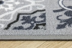 Protišmykový behúň Patchwork - sivý