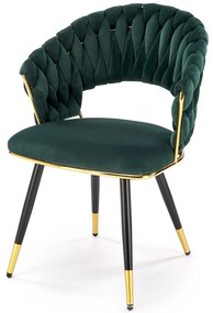 Stolička K551 zelená/zlatá