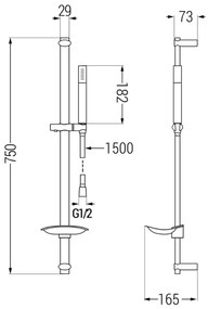 Mexen sprchový set DB70, čierna, 785704584-70
