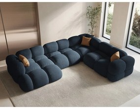 Tmavomodrá rohová pohovka (pravý roh/do tvaru "U") Loretto – Cosmopolitan Design