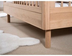 Postieľka z dubového dreva v prírodnej farbe 70x140 cm Forrest - Vipack