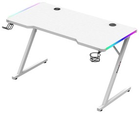 PC stolík Hyperion 2.5 (biela + viacfarebná) (s LED osvetlením). Akcia -18%. Vlastná spoľahlivá doprava až k Vám domov. 1087504
