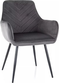 Stolička Fig Velvet sivá