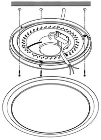 Eglo 96818 - LED RGBW Stmievateľné stropné svietidlo COMPETA-C LED/17W/230V