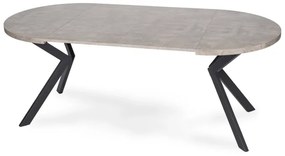 JAKS Okrúhly rozkladací stôl 90 - 190 cm betón Lugo
