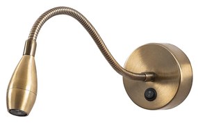 Nástenné LED svietidlo čítacie retro zlaté