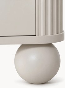 TV skrinka Vesper 4D 187 cm - kašmír / zlaté úchytky / guľové nohy