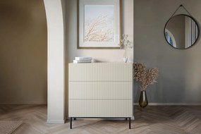 Komoda Nicole 100 cm - kašmírová / čierna