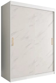 Skriňa Marmur T 150 biely/mramor biely