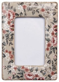 Fotorámik s keramickým okrajom s kvetmi Floria - 13*2*18 cm / 9*13 cm