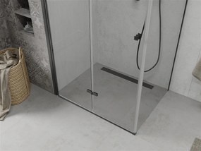 Mexen Lima, sprchovací kút 100 (dvere) x 70 (stena) cm, 6mm číre sklo, čierny profil, 856-100-070-70-00