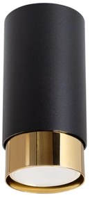 Stropné svietidlo Nero, 1x čierne kovové tienidlo, (12,5 cm), g