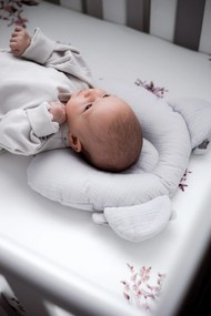 Mušelínový fixačný vankúš TMAVO ZELENÝ pre bábätko