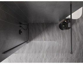 Mexen Kioto-X, sprchová zástena 160 x 200 cm, 10mm číre sklo, grafitový profil, 800-160-101-95-00-X