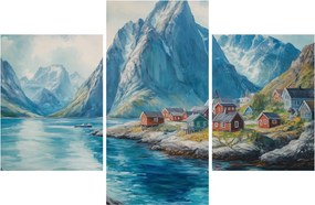 Obraz - Nórska dedinka (90x60 cm)