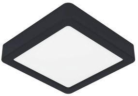 EGLO LED stropné stmievateľné osvetlenie FUEVA 5, 11W, teplá biela, 16x16cm, hranaté, čierne