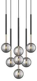 Zuma Line P0574-07F-SDFZ - Luster na lanku ARCTURUS 7xG9/4W/230V čierna