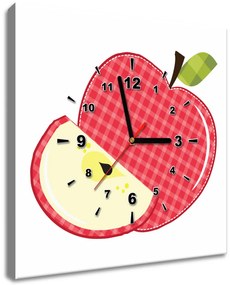 Gario Obraz s hodinami Jablko Rozmery: 40 x 40 cm
