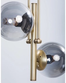 Stropné svietidlo so skleneným tienidlom v sivo-zlatej farbe ø 15 cm Libra – Squid Lighting