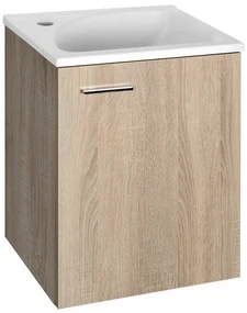 Aqualine Aqualine, ZOJA/KERAMIA FRESH umývadlová skrinka 40x50x32cm, dub platin, 51048DP