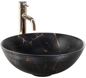Rea, Umývadlo na dosku REA Stella Black Marble Brush, REA-U9086