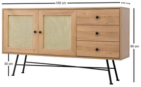 Komoda Vovula 5 (natural) . Akcia -18%. Vlastná spoľahlivá doprava až k Vám domov. 1093558