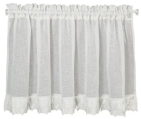 KRÁTKA ZÁCLONA NA PÁSKE DORIS 150X30 CM KRÉMOVÁ