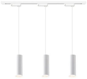 Závesné svietidlo na lankách v lištovom systéme PIPE 3xGU10/10W/230V biele