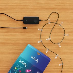 Twinkly TWKC200RGB-G - LED RGB Stmievateľná vianočná reťaz 200xLED 14 m USB Wi-Fi