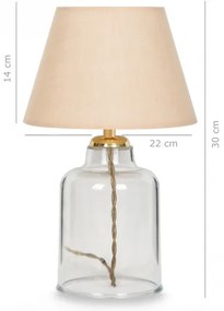 Stolná lampa AYD 1xE27/40W/230V béžová/číra