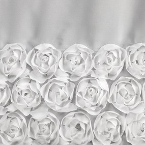 KRÁTKA ZÁCLONA NA PÁSKE EVA MINGE ROSES11 150X90 CM BIELA