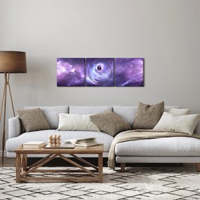 Obraz - Vesmír (s hodinami) (90x30 cm)