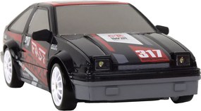LEAN Toys Športové autíčko s diaľkovým ovládaním R/C v mierke 1:24, čierne, s vymeniteľnými kolesami