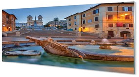 Obraz na akrylátovom skle Rím sunset fontána budovy 120x60 cm
