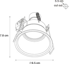 Sada 12 vstavaných bodových svetiel bielych GU10 35 mm IP44 - Dept