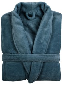 Modrý mikroplyšový župan veľkosť L/XL Cosy – Tiseco Home Studio