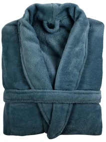 Modrý mikroplyšový župan veľkosť L/XL Cosy – Tiseco Home Studio