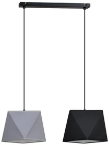 Závesné svietidlo Diamond, 2x textilné tienidlo (mix 5 farieb), (výber z 2 farieb konštrukcie)