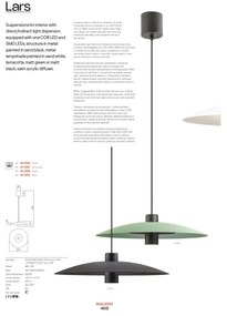 Redo 01-3020-LED Závesný luster na lanku LARS LED/14W/230V+LED/10W Ø60 cm CRI90 oranžový