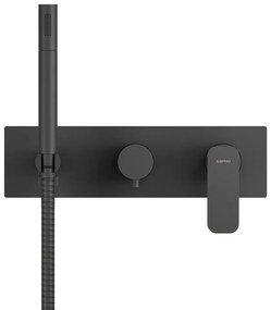 Matne čierna podomietková sprchová batéria (2 výstupy) Spy – Sapho